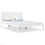 Solid white pine wood bed frame 140x200 cm by vidaXL, Beds and slatted bases - Ref: Foro24-3104154, Price: 187,34 €, Discount: %