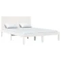 Estructura de cama de madera maciza de pino blanca 140x200 cm de vidaXL, Camas y somieres - Ref: Foro24-3104154, Precio: 184,...