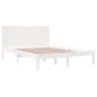 Solid white pine wood bed frame 140x200 cm by vidaXL, Beds and slatted bases - Ref: Foro24-3104154, Price: 187,34 €, Discount: %
