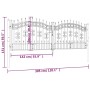 Puerta de valla punta lanza acero recubierto negro 305x151cm by vidaXL, garden gates - Ref: Foro24-151095, Price: 381,67 €, D...