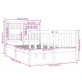 Small double bed frame white solid wood 120x190cm by vidaXL, Beds and slatted bases - Ref: Foro24-3104099, Price: 133,33 €, D...