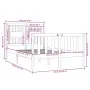 Small double bed frame white solid wood 120x190cm by vidaXL, Beds and slatted bases - Ref: Foro24-3104099, Price: 131,58 €, D...