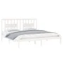 Solid white pine wood bed frame 200x200 cm by vidaXL, Beds and slatted bases - Ref: Foro24-3104084, Price: 139,56 €, Discount: %