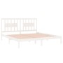 Solid white pine wood bed frame 200x200 cm by vidaXL, Beds and slatted bases - Ref: Foro24-3104084, Price: 141,32 €, Discount: %