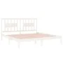 Solid white pine wood bed frame 200x200 cm by vidaXL, Beds and slatted bases - Ref: Foro24-3104084, Price: 139,56 €, Discount: %