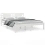 Solid white pine wood bed frame 120x200 cm by vidaXL, Beds and slatted bases - Ref: Foro24-3104214, Price: 118,46 €, Discount: %