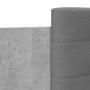 Cama con cabecero madera de ingeniería gris hormigón 90x200 cm