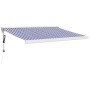 Toldo retráctil aluminio y tela azul y blanco 3,5x2,5 m von vidaXL, Markisen - Ref: Foro24-3154572, Preis: 571,52 €, Rabatt: %