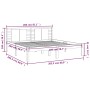 Estructura de cama madera maciza de pino marrón miel 200x200 cm de vidaXL, Camas y somieres - Ref: Foro24-3104241, Precio: 17...