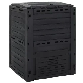 Black garden composter 280 L polypropylene by vidaXL, Composters - Ref: Foro24-152202, Price: 82,64 €, Discount: %