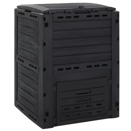 Black garden composter 280 L polypropylene by vidaXL, Composters - Ref: Foro24-152202, Price: 82,64 €, Discount: %