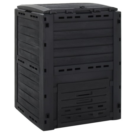 Compostador de jardín negro 280 L polipropileno de vidaXL, Compostadores - Ref: Foro24-152202, Precio: 78,36 €, Descuento: %