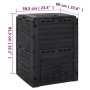 Compostador de jardín negro 280 L polipropileno de vidaXL, Compostadores - Ref: Foro24-152202, Precio: 78,36 €, Descuento: %