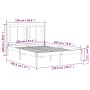 Solid wood bed frame 120x190 cm by vidaXL, Beds and slatted bases - Ref: Foro24-3104188, Price: 117,59 €, Discount: %