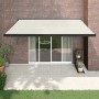 Retractable aluminum and cream fabric awning 4.5x3 m by vidaXL, Awnings - Ref: Foro24-3154604, Price: 716,79 €, Discount: %