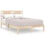 Solid pine wood bed frame 200x200 cm by vidaXL, Beds and slatted bases - Ref: Foro24-3104238, Price: 140,41 €, Discount: %