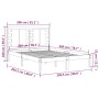 Solid pine wood bed frame 200x200 cm by vidaXL, Beds and slatted bases - Ref: Foro24-3104238, Price: 142,16 €, Discount: %