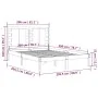 Solid pine wood bed frame 200x200 cm by vidaXL, Beds and slatted bases - Ref: Foro24-3104238, Price: 140,41 €, Discount: %