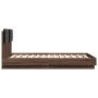 Cama con cabecero madera de ingeniería marrón roble 120x190 cm
