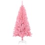 Árbol de Navidad artificial con soporte PVC rosa 150 cm