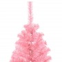 Árbol de Navidad artificial con soporte PVC rosa 150 cm