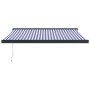Einziehbare Markise aus Aluminium und blau-weißem Stoff, 3 x 2,5 m von vidaXL, Markisen - Ref: Foro24-3154596, Preis: 501,12 ...