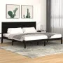 Estructura de cama de madera maciza de pino negra 200x200 cm de vidaXL, Camas y somieres - Ref: Foro24-3104177, Precio: 176,4...