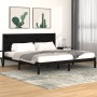 Solid black pine wood bed frame 200x200 cm by vidaXL, Beds and slatted bases - Ref: Foro24-3104177, Price: 178,73 €, Discount: %