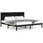 Solid black pine wood bed frame 200x200 cm by vidaXL, Beds and slatted bases - Ref: Foro24-3104177, Price: 176,66 €, Discount: %