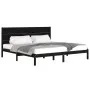Solid black pine wood bed frame 200x200 cm by vidaXL, Beds and slatted bases - Ref: Foro24-3104177, Price: 176,66 €, Discount: %