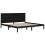 Solid black pine wood bed frame 200x200 cm by vidaXL, Beds and slatted bases - Ref: Foro24-3104177, Price: 176,66 €, Discount: %