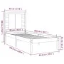 Estructura de cama de madera maciza de pino 90x200 cm de vidaXL, Camas y somieres - Ref: Foro24-3104203, Precio: 91,26 €, Des...