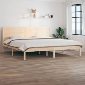 Solid pine wood bed frame 200x200 cm by vidaXL, Beds and slatted bases - Ref: Foro24-3104173, Price: 170,11 €, Discount: %
