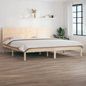 Solid pine wood bed frame 200x200 cm by vidaXL, Beds and slatted bases - Ref: Foro24-3104173, Price: 167,89 €, Discount: %