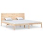 Solid pine wood bed frame 200x200 cm by vidaXL, Beds and slatted bases - Ref: Foro24-3104173, Price: 170,11 €, Discount: %