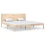 Solid pine wood bed frame 200x200 cm by vidaXL, Beds and slatted bases - Ref: Foro24-3104173, Price: 167,89 €, Discount: %