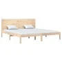 Solid pine wood bed frame 200x200 cm by vidaXL, Beds and slatted bases - Ref: Foro24-3104173, Price: 167,89 €, Discount: %