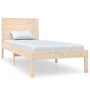 Estructura de cama de madera maciza de pino 90x200 cm de vidaXL, Camas y somieres - Ref: Foro24-3104138, Precio: 96,36 €, Des...