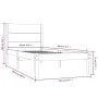 Solid pine wood bed frame 90x200 cm by vidaXL, Beds and slatted bases - Ref: Foro24-3104138, Price: 87,48 €, Discount: %
