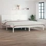 Solid white pine wood bed frame 200x200 cm by vidaXL, Beds and slatted bases - Ref: Foro24-3104174, Price: 190,77 €, Discount: %