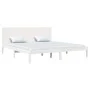 Solid white pine wood bed frame 200x200 cm by vidaXL, Beds and slatted bases - Ref: Foro24-3104174, Price: 190,77 €, Discount: %