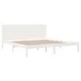 Solid white pine wood bed frame 200x200 cm by vidaXL, Beds and slatted bases - Ref: Foro24-3104174, Price: 190,77 €, Discount: %