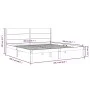Solid white pine wood bed frame 200x200 cm by vidaXL, Beds and slatted bases - Ref: Foro24-3104174, Price: 190,77 €, Discount: %