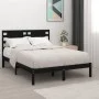 Bettrahmen aus massivem schwarzem Kiefernholz, 200 x 200 cm von vidaXL, Betten und Lattenroste - Ref: Foro24-3104242, Preis: ...