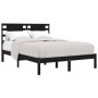 Solid black pine wood bed frame 200x200 cm by vidaXL, Beds and slatted bases - Ref: Foro24-3104242, Price: 175,50 €, Discount: %