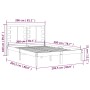 Solid black pine wood bed frame 200x200 cm by vidaXL, Beds and slatted bases - Ref: Foro24-3104242, Price: 175,50 €, Discount: %