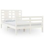 Solid white pine wood bed frame 120x200 cm by vidaXL, Beds and slatted bases - Ref: Foro24-3104279, Price: 132,69 €, Discount: %