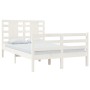 Solid white pine wood bed frame 120x200 cm by vidaXL, Beds and slatted bases - Ref: Foro24-3104279, Price: 132,69 €, Discount: %