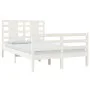 Solid white pine wood bed frame 120x200 cm by vidaXL, Beds and slatted bases - Ref: Foro24-3104279, Price: 129,32 €, Discount: %