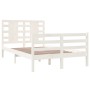 Solid white pine wood bed frame 120x200 cm by vidaXL, Beds and slatted bases - Ref: Foro24-3104279, Price: 132,69 €, Discount: %